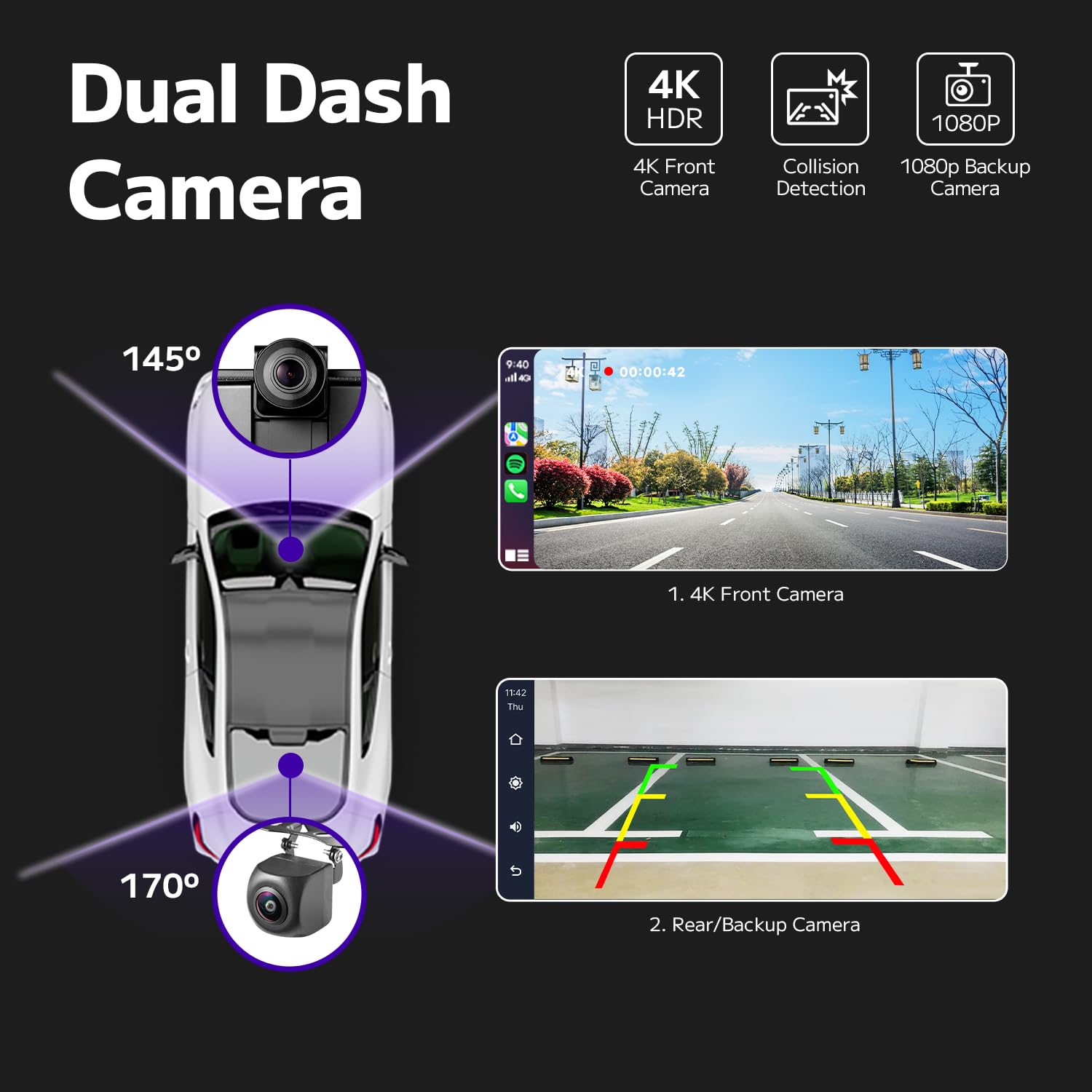 CarPlay & Android Auto All in ONE 4K Carple Monitor : Amazon.ca